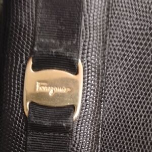 Salvatore Ferragamo Black Belt Bag Sleek Design